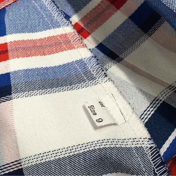 70s Plaid Vintage HUGE Elephant Bell Bottoms Size 9 High rise 31" Waist - Picture 6 of 9